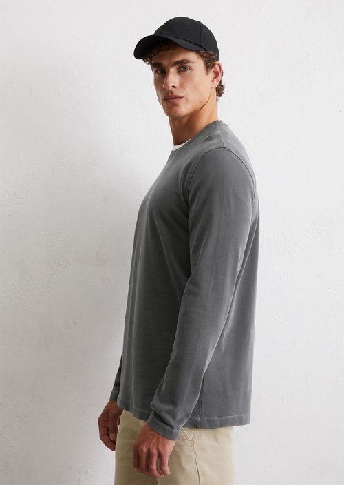 Long sleeve top in a regular fit — Light Graphite