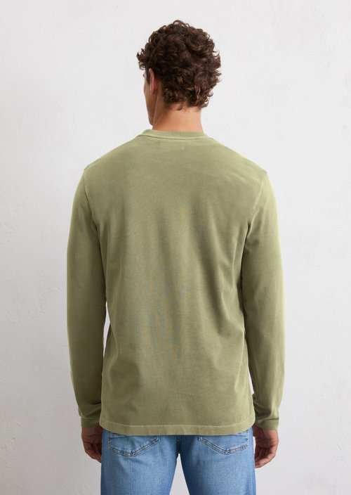 Long sleeve top in a regular fit — Olive