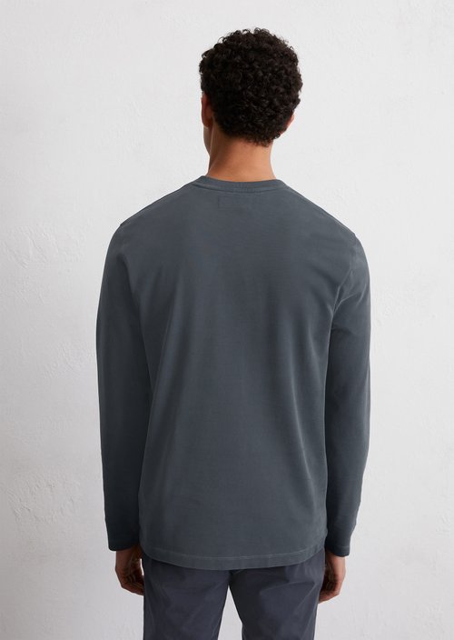 Long sleeve top in a regular fit — Dark Navy