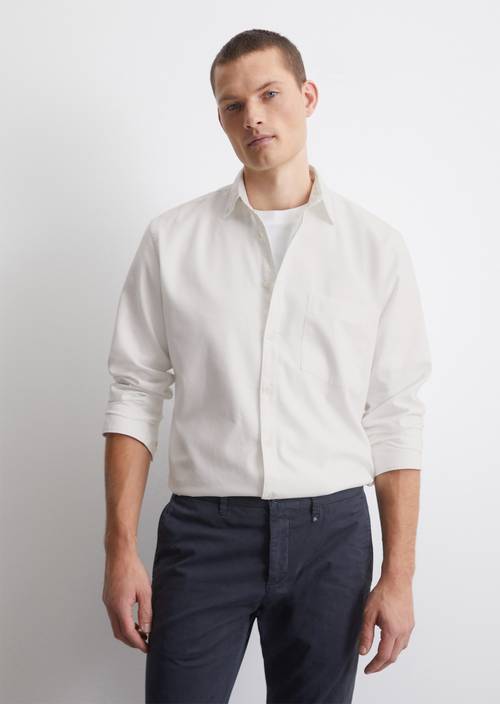 Běžná košile Silky White v předním pohledu