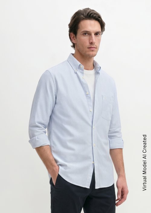 Oxford shirt regular — Dark Blue