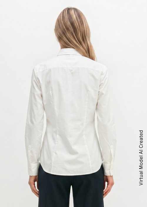 Long sleeve blouse — White