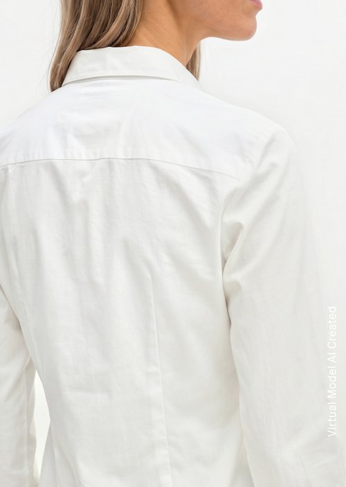 Long sleeve blouse — White