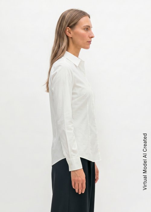 Long sleeve blouse — White