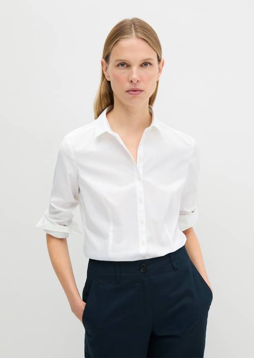 Long sleeve blouse White in front view