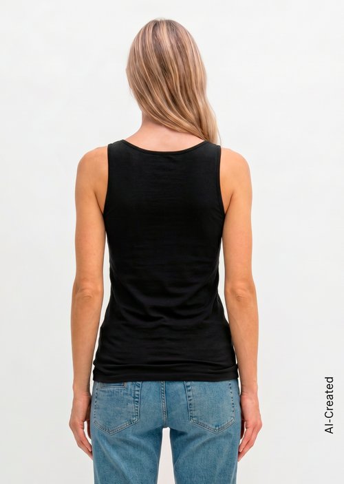 Tank top slim — Black