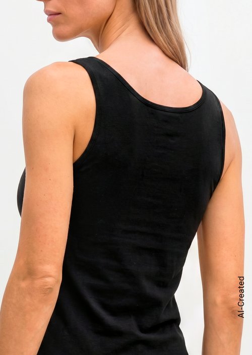Tank top slim — Black