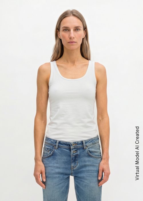 Tank top slim — White