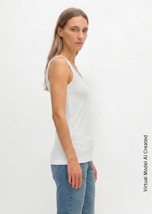 Tank top slim — White