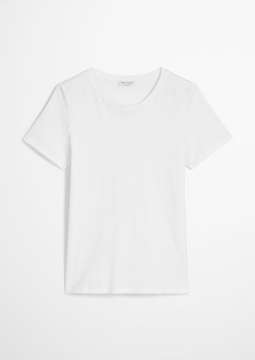 Regular round neck T-shirt — White