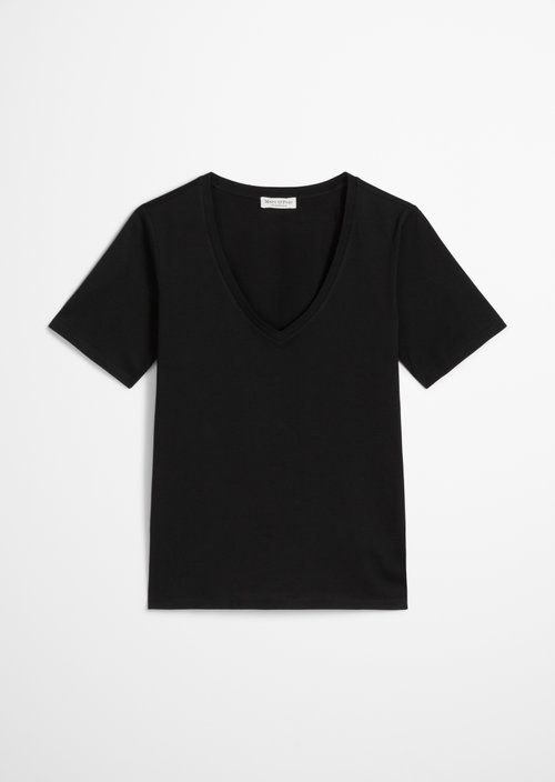 V-neck T-shirt, regular fit — Black