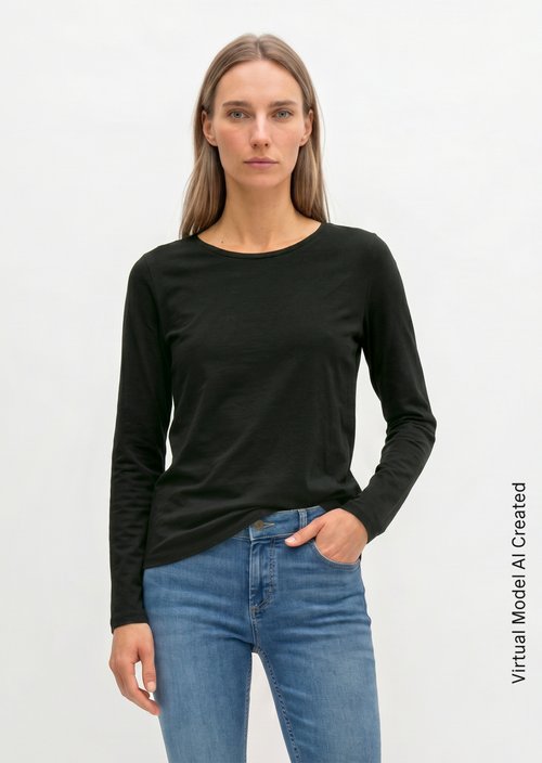 Longsleeve regular — Black