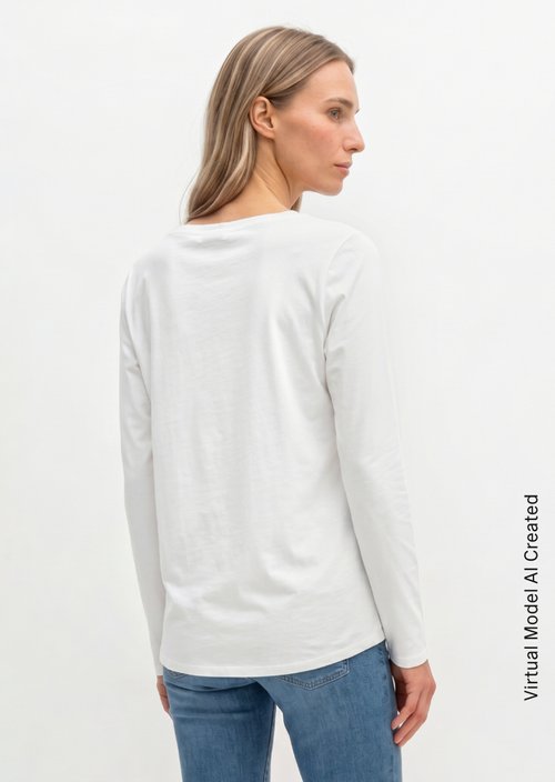 Longsleeve regular — White