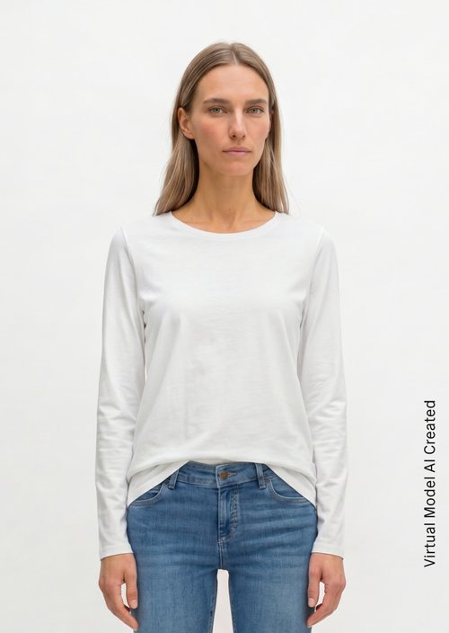 Longsleeve regular — White