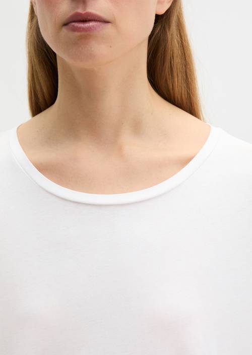 Longsleeve regular White in detail view