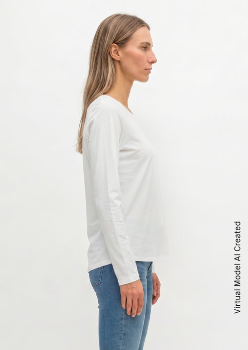 Longsleeve regular — White