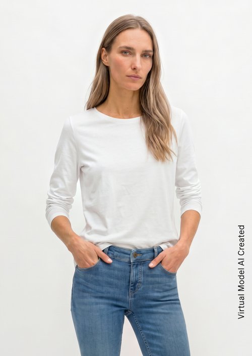 Longsleeve regular — White