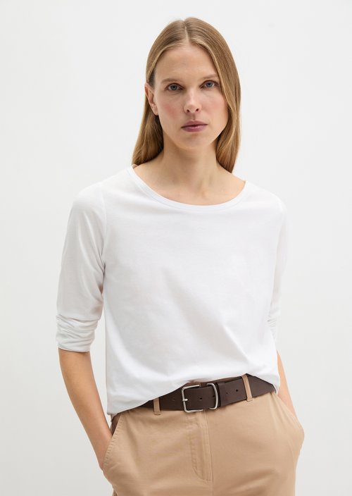 Marc O'Polo Longsleeve regular, Dames, wit, Xxs, 100% Katoen