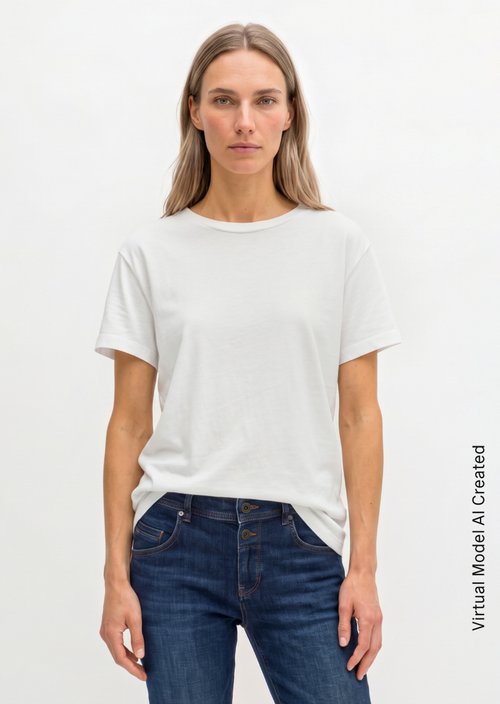 Loose basic T-shirt — White
