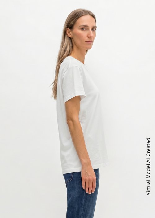 Loose basic T-shirt — White