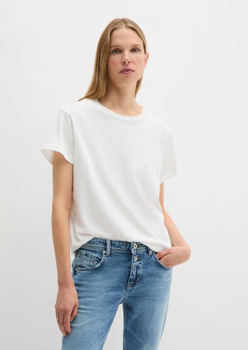 T-shirt ample basique White en vue de face