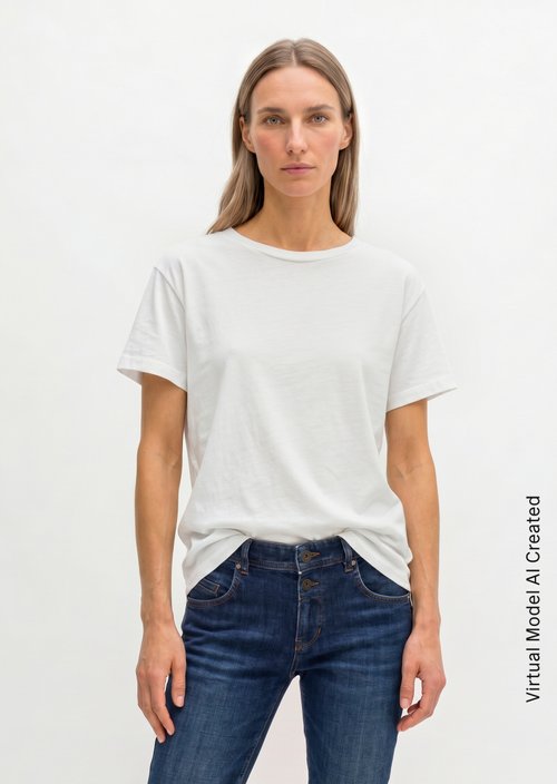 Loose basic T-shirt — White