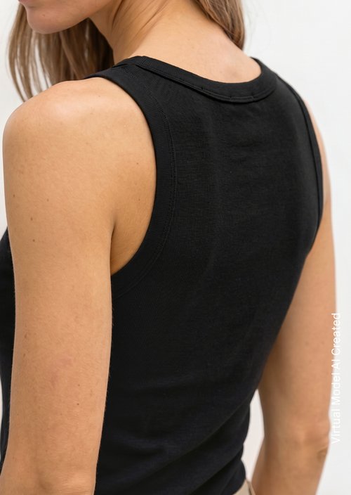 Regular tank top — Black