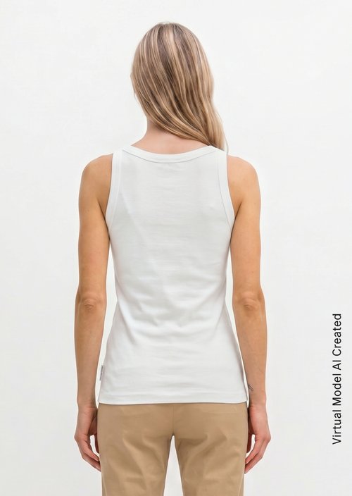 Regular tank top — White