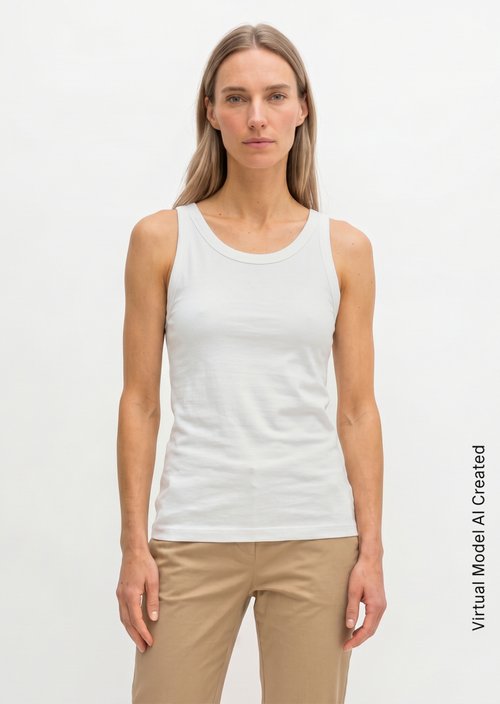 Regular tank top — White