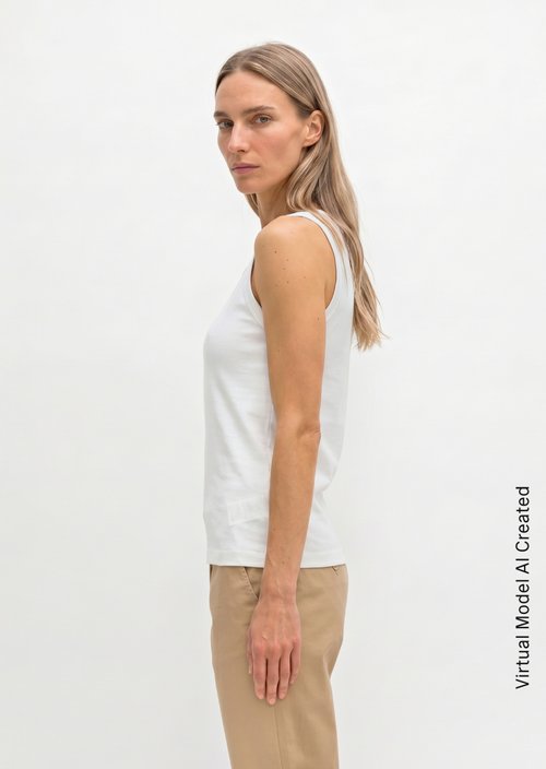 Regular tank top — White