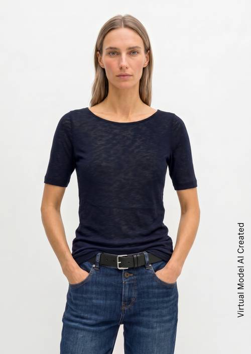 T-shirt en jersey slub regular Maniac Midnight en vue de face