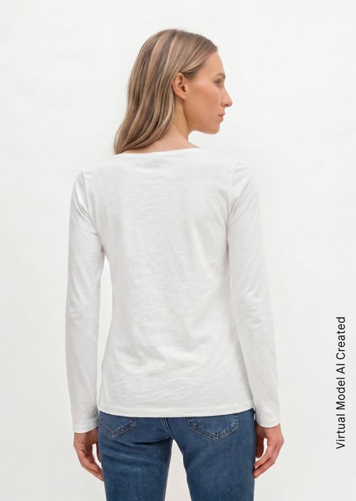 Longsleeve regular — White
