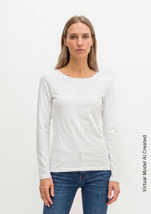 Longsleeve regular — White