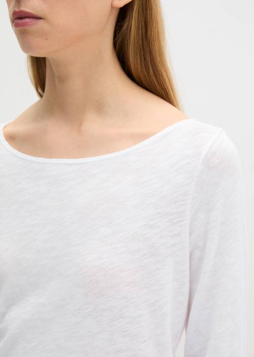 Longsleeve regular White in detail view