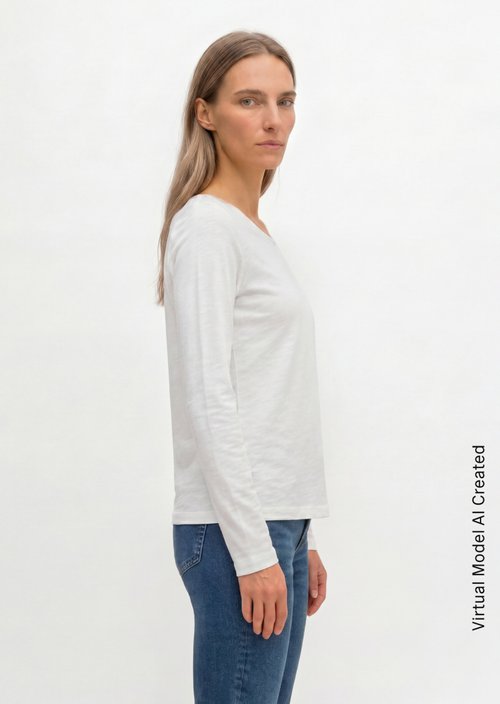 Longsleeve regular — White