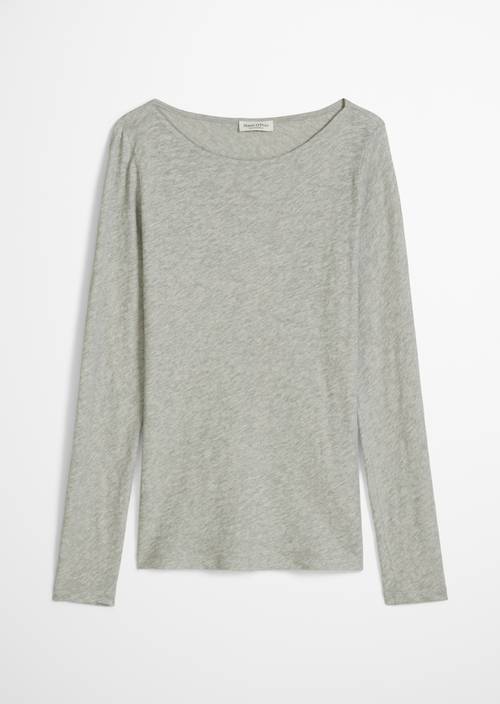 Longsleeve regular Clear Grey Melange in isolated view without model