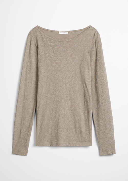 Longsleeve regular — Stone Taupe Melange