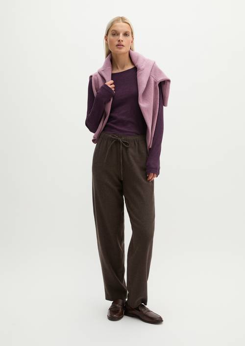 Longsleeve regular Pure Plum in front view