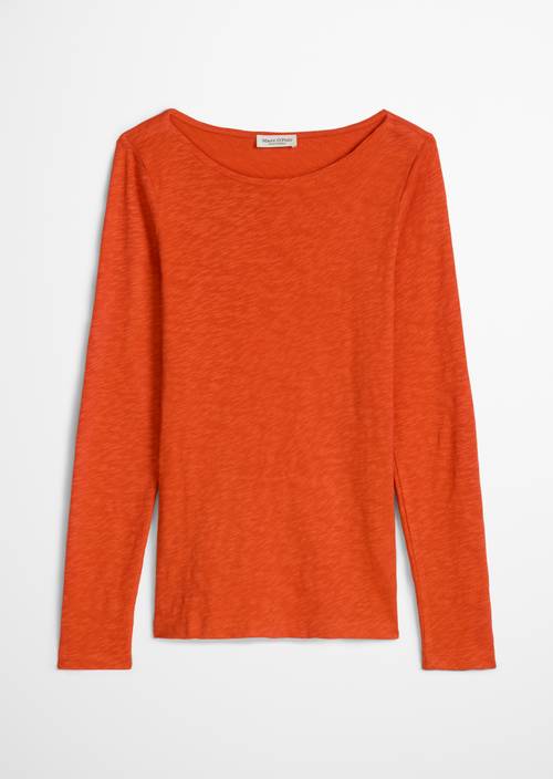 Longsleeve regular Vivid Orange in freigestellter Ansicht ohne Model