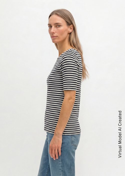 Striped T-shirt in a slim fit — Dark Blue