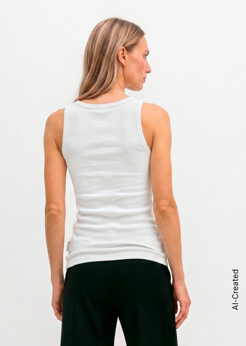 Regular tank top — White