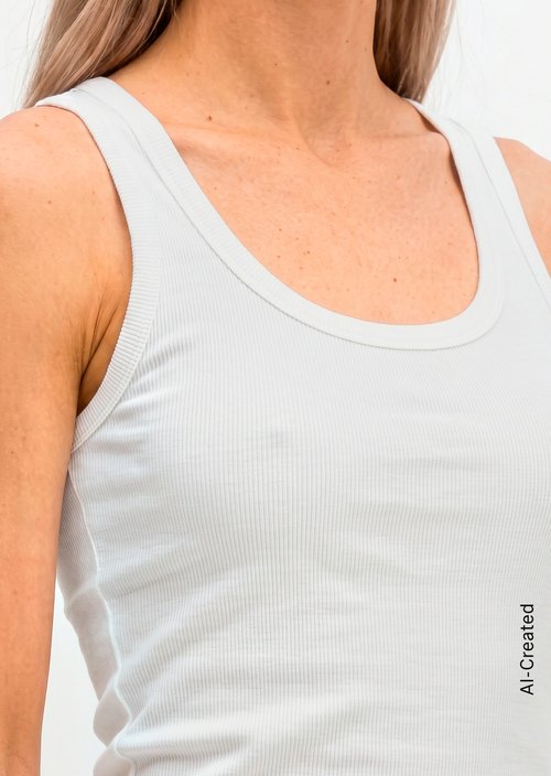 Regular tank top — White