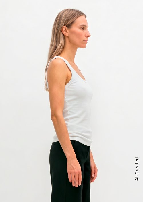 Regular tank top — White