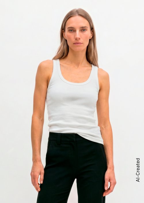 Regular tank top — White