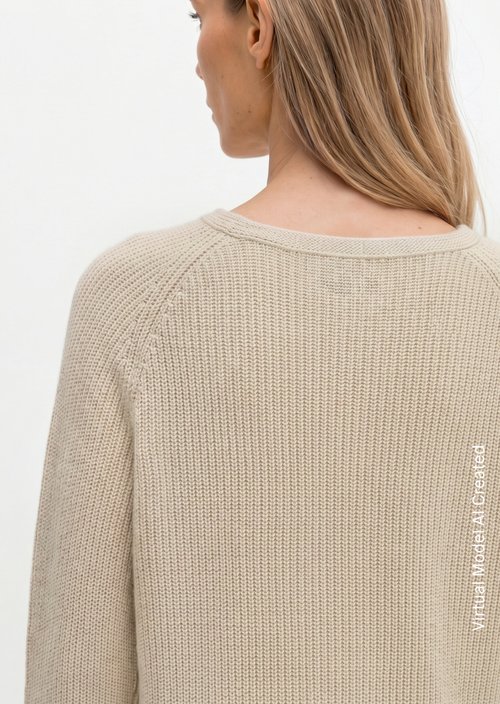 Round neck sweater loose — Sandy Melange