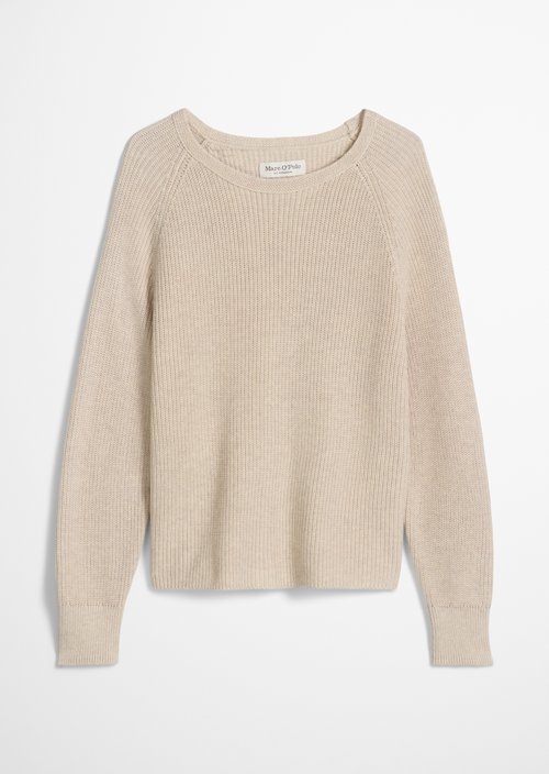 Round neck sweater loose — Sandy Melange