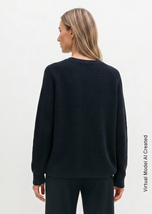 Round neck sweater loose — Night Sky