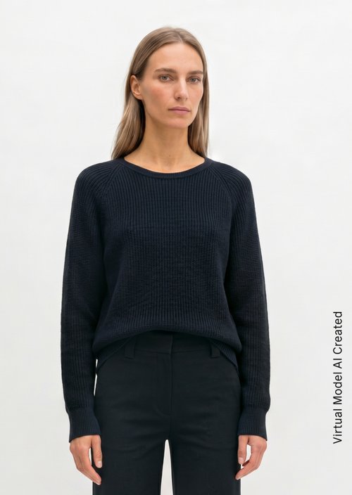 Round neck sweater loose — Night Sky