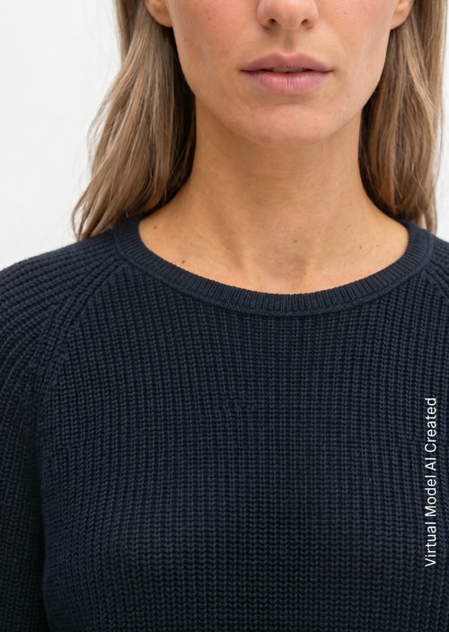 Round neck sweater loose — Night Sky