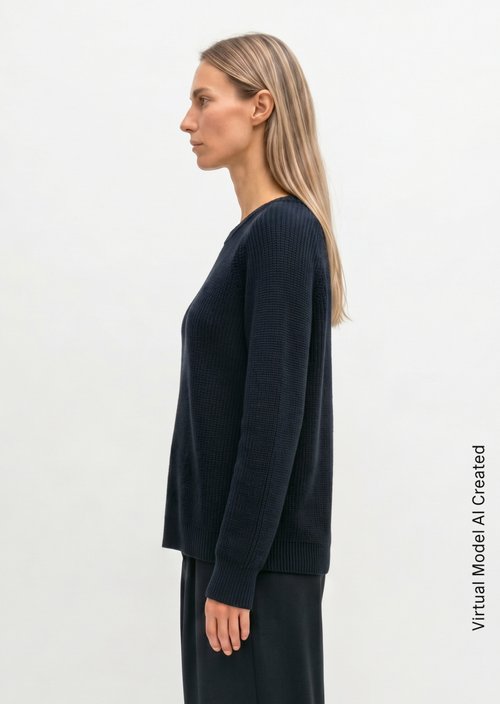Round neck sweater loose — Night Sky